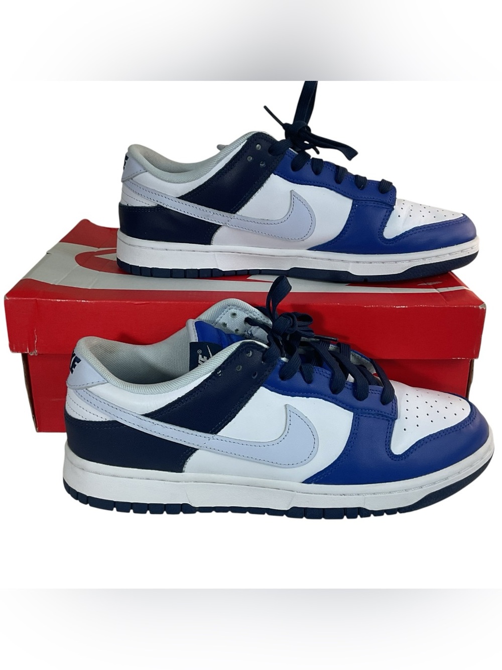 Nike Dunk Low Retro Game Royal Navy Men’s Size 10 White Blue FQ8826-100